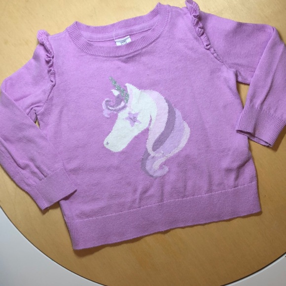 Baby Gap Purple Ruffle Sleeve Unicorn 
